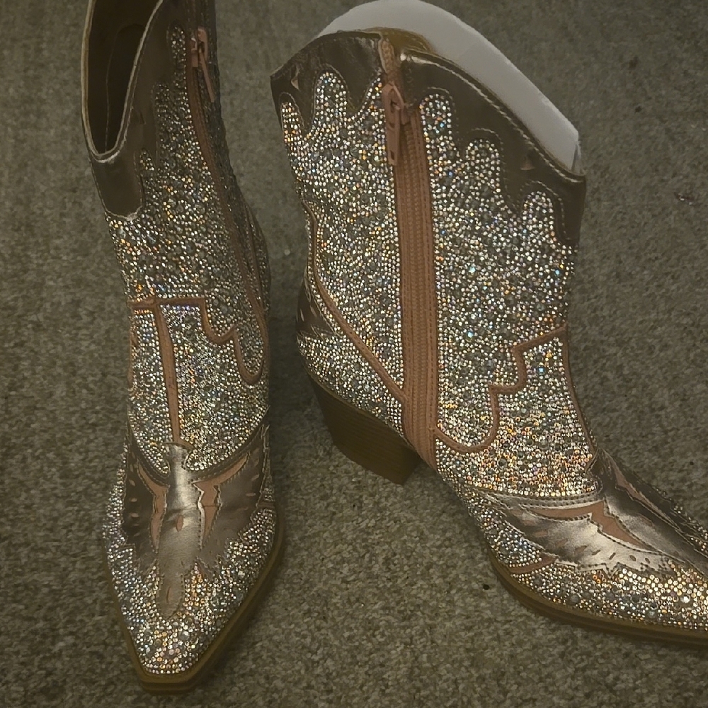 Women's Glittering Western Boots